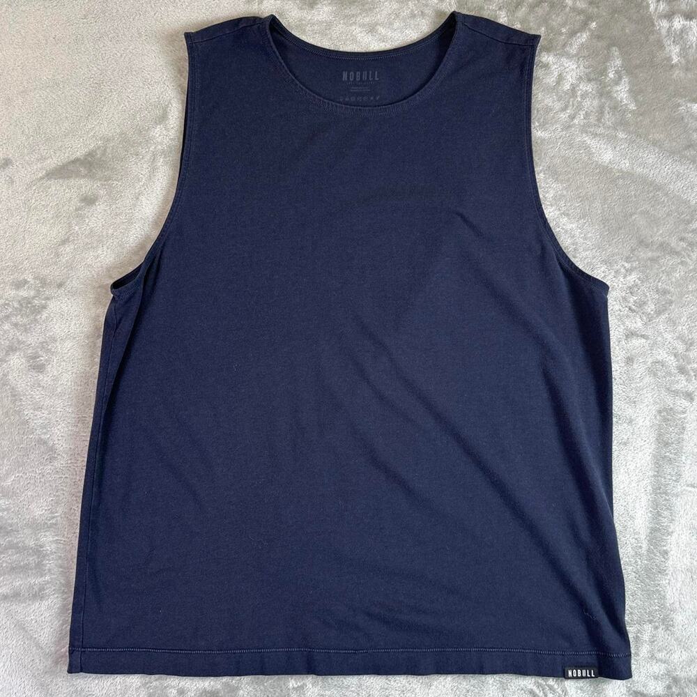 NOBULL Tank Top Mens XL Navy Blue Athletic Gym Workout Training Minimalist
